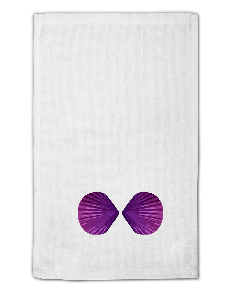 Mermaid Shell Bra Purple 11&#x22;x18&#x22; Dish Fingertip Towel by TooLoud-Fingertip Towel-TooLoud-White-Davson Sales