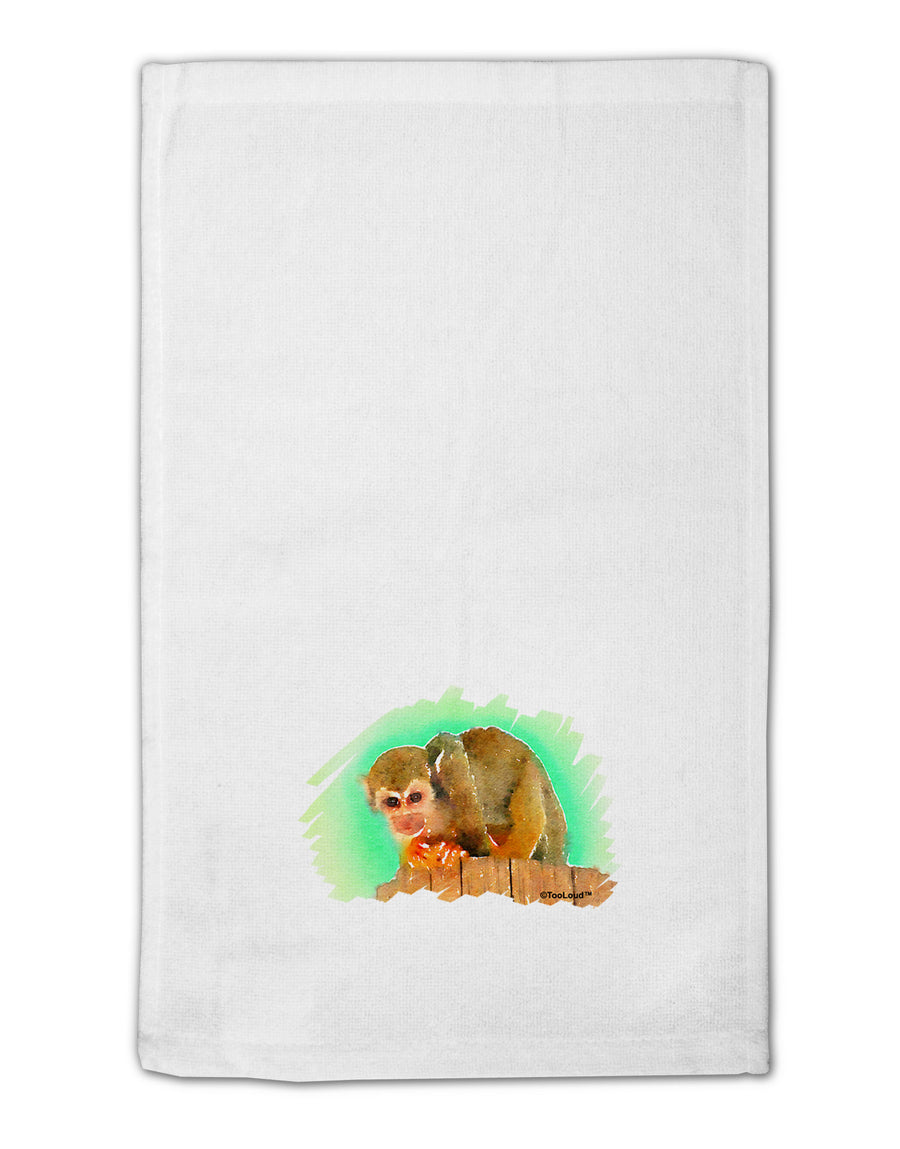 Squirrel Monkey Watercolor 11&#x22;x18&#x22; Dish Fingertip Towel-Fingertip Towel-TooLoud-White-Davson Sales