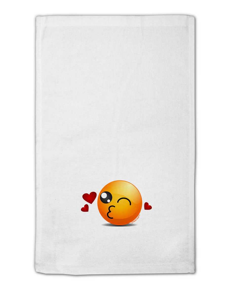 Kissy Face Emoji 11&#x22;x18&#x22; Dish Fingertip Towel-Fingertip Towel-TooLoud-White-Davson Sales