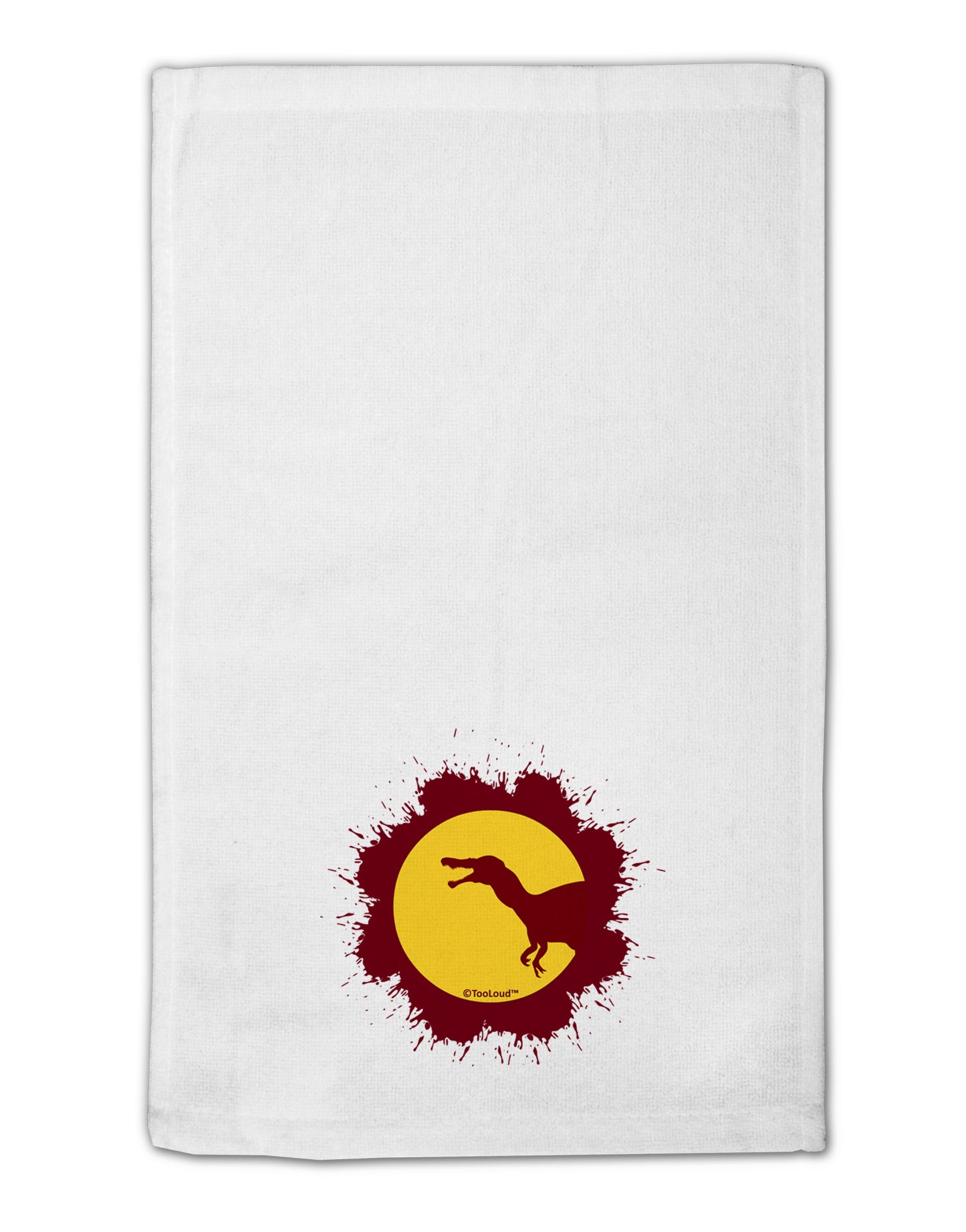 Dinosaur Silhouette Splatter Design 11&#x22;x18&#x22; Dish Fingertip Towel by TooLoud-Fingertip Towel-TooLoud-White-Davson Sales