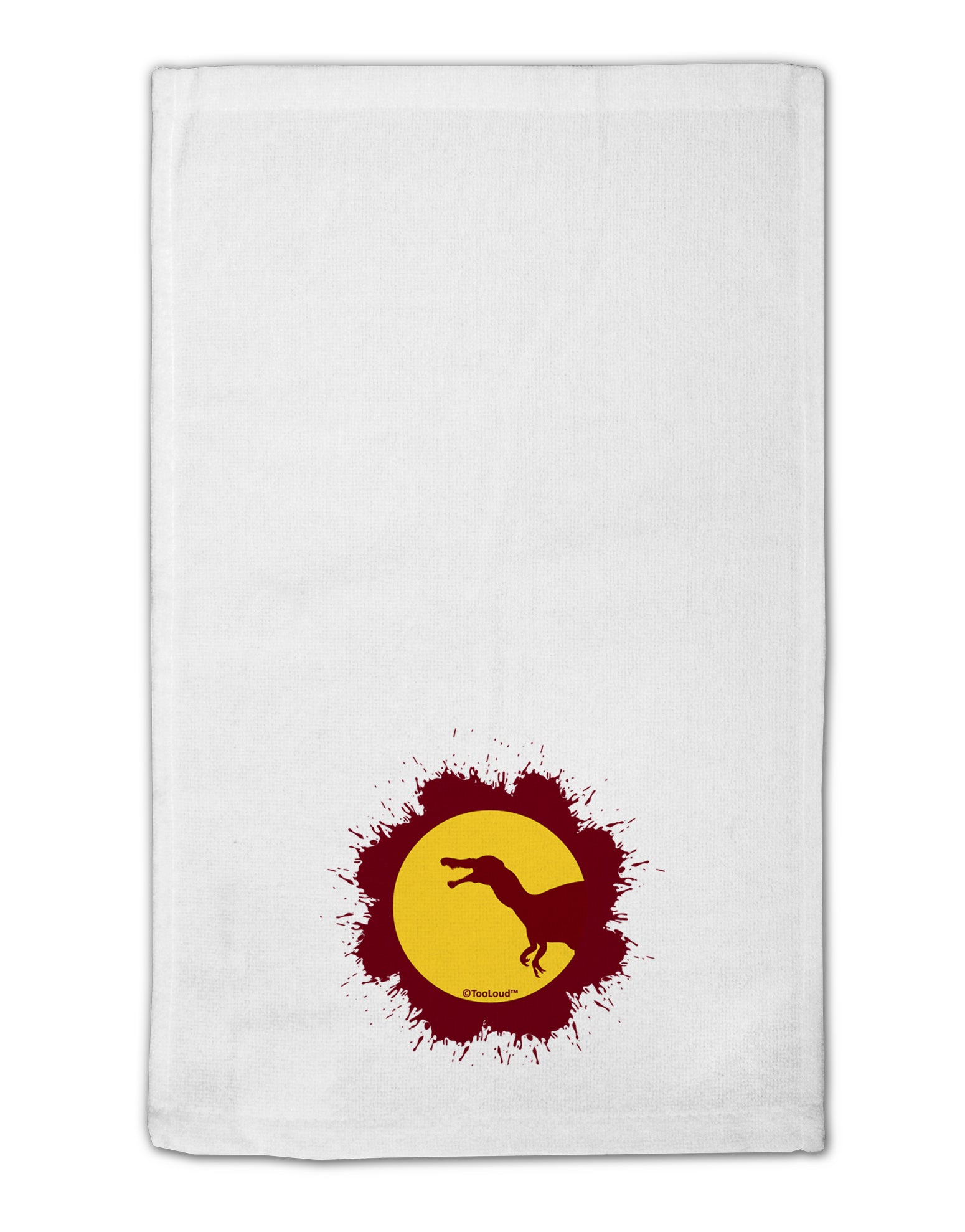 Dinosaur Silhouette Splatter Design 11&#x22;x18&#x22; Dish Fingertip Towel by TooLoud-Fingertip Towel-TooLoud-White-Davson Sales