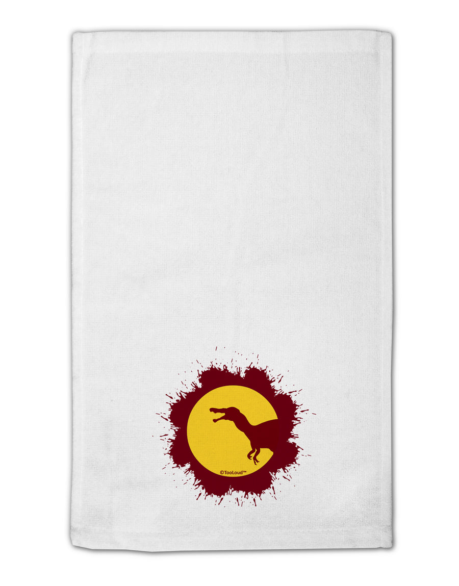 Dinosaur Silhouette Splatter Design 11&#x22;x18&#x22; Dish Fingertip Towel by TooLoud-Fingertip Towel-TooLoud-White-Davson Sales