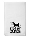 Ride My Sleigh BnW 11&#x22;x18&#x22; Dish Fingertip Towel-Fingertip Towel-TooLoud-White-Davson Sales