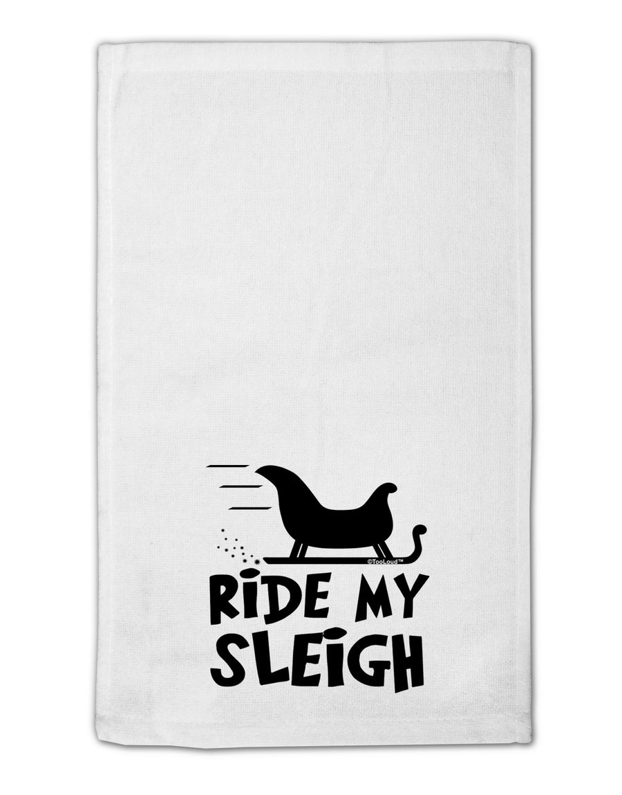 Ride My Sleigh BnW 11&#x22;x18&#x22; Dish Fingertip Towel-Fingertip Towel-TooLoud-White-Davson Sales