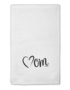 Mom with Brushed Heart Design 11&#x22;x18&#x22; Dish Fingertip Towel by TooLoud-Fingertip Towel-TooLoud-White-Davson Sales