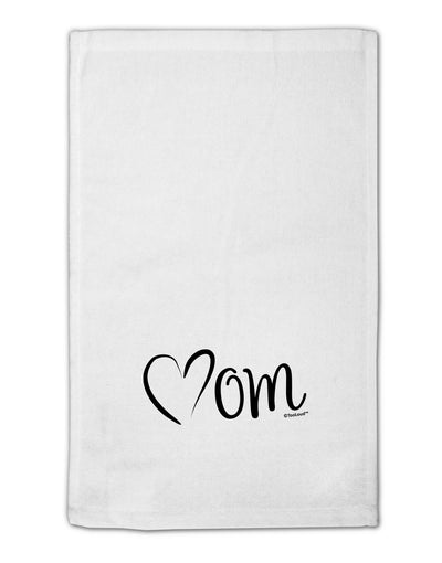 Mom with Brushed Heart Design 11&#x22;x18&#x22; Dish Fingertip Towel by TooLoud-Fingertip Towel-TooLoud-White-Davson Sales