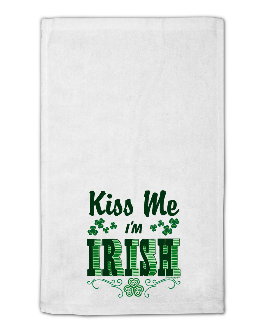 Kiss Me I'm Irish St Patricks Day 11&#x22;x18&#x22; Dish Fingertip Towel-Fingertip Towel-TooLoud-White-Davson Sales