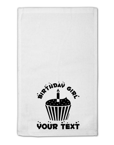 Personalized Birthday Girl Cupcake -Customizable- Name 11&#x22;x18&#x22; Dish Fingertip Towel-Fingertip Towel-TooLoud-White-Davson Sales