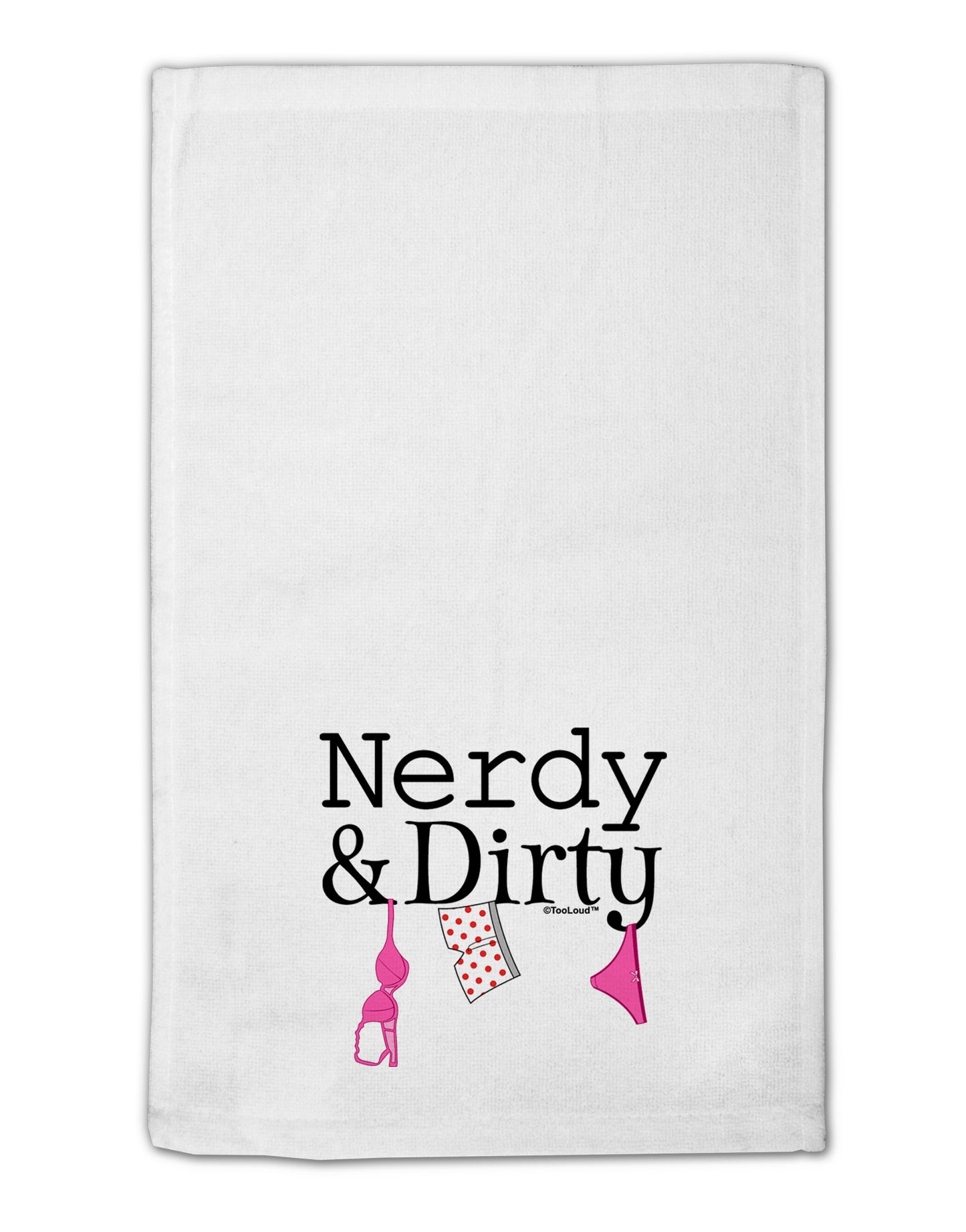 Nerdy and Dirty 11&#x22;x18&#x22; Dish Fingertip Towel by TooLoud-Fingertip Towel-TooLoud-White-Davson Sales
