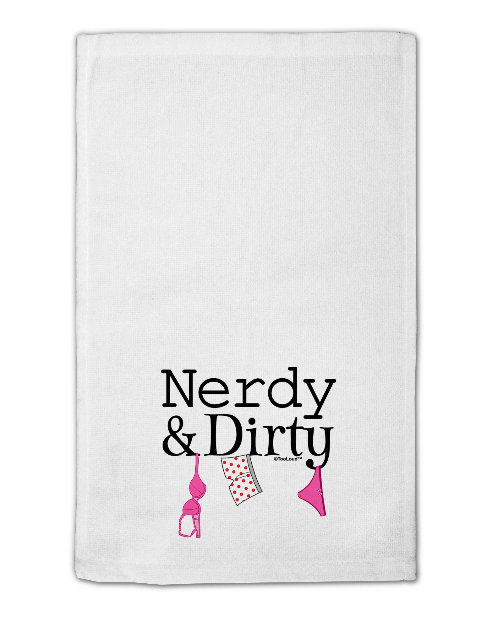 Nerdy and Dirty 11&#x22;x18&#x22; Dish Fingertip Towel by TooLoud-Fingertip Towel-TooLoud-White-Davson Sales