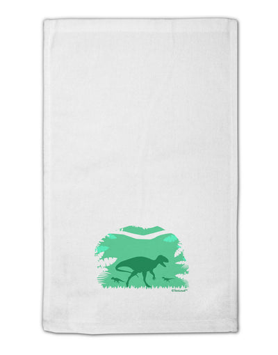 Dinosaur Silhouettes - Jungle 11&#x22;x18&#x22; Dish Fingertip Towel by TooLoud-Fingertip Towel-TooLoud-White-Davson Sales