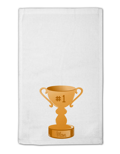 Number One Mom Trophy 11&#x22;x18&#x22; Dish Fingertip Towel by TooLoud-Fingertip Towel-TooLoud-White-Davson Sales