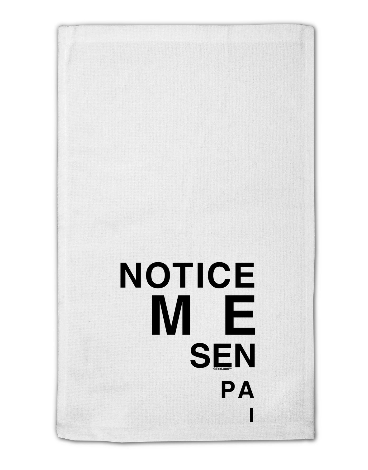 Notice Me Senpai Triangle Text 11&#x22;x18&#x22; Dish Fingertip Towel-Fingertip Towel-TooLoud-White-Davson Sales