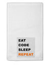 Eat Sleep Code Repeat 11&#x22;x18&#x22; Dish Fingertip Towel by TooLoud-TooLoud-White-Davson Sales