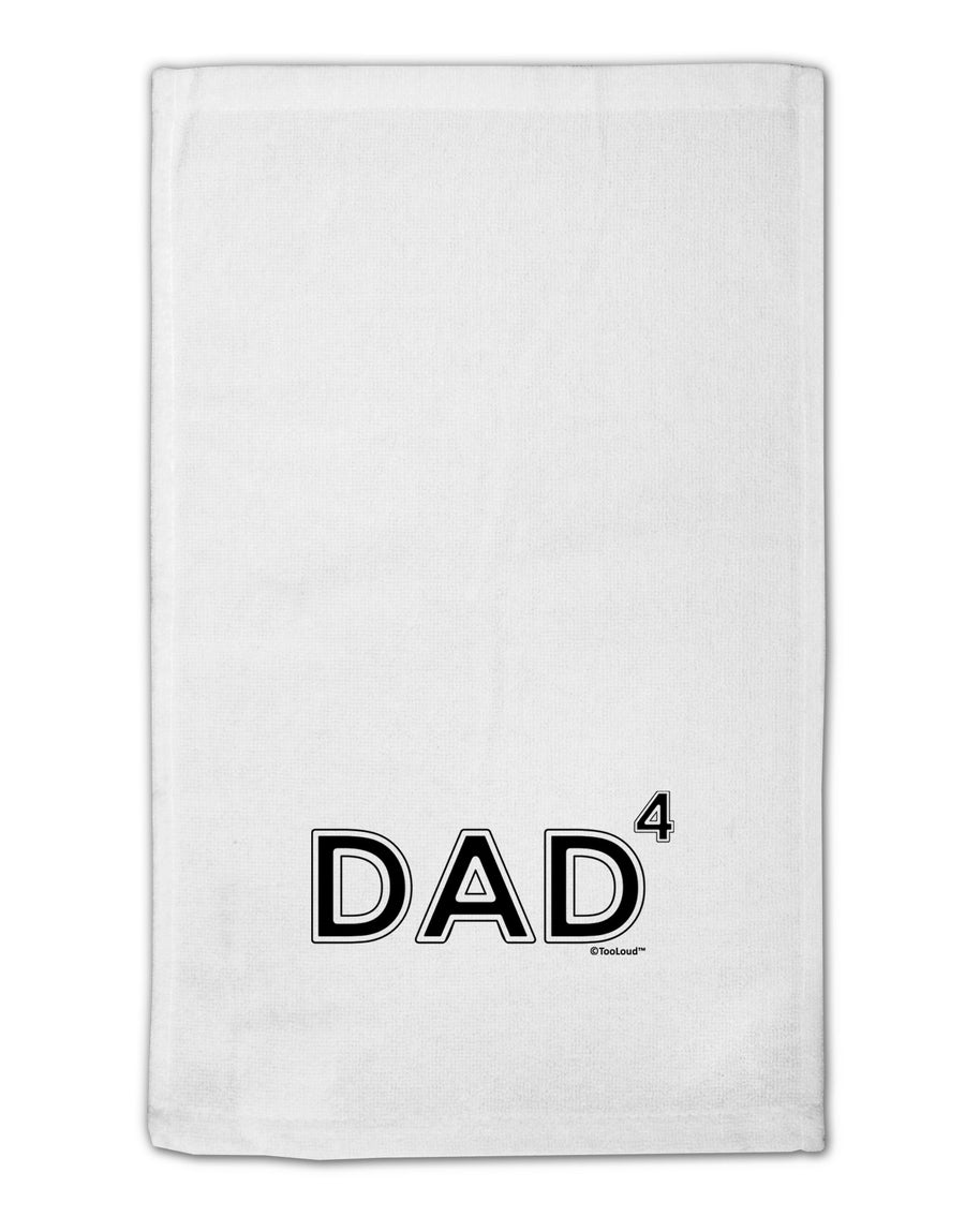 Dad to the Fourth Power - Dad of Four 11&#x22;x18&#x22; Dish Fingertip Towel-Fingertip Towel-TooLoud-White-Davson Sales