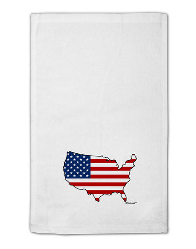 United States Cutout - American Flag Design 11&#x22;x18&#x22; Dish Fingertip Towel by TooLoud-Fingertip Towel-TooLoud-White-Davson Sales