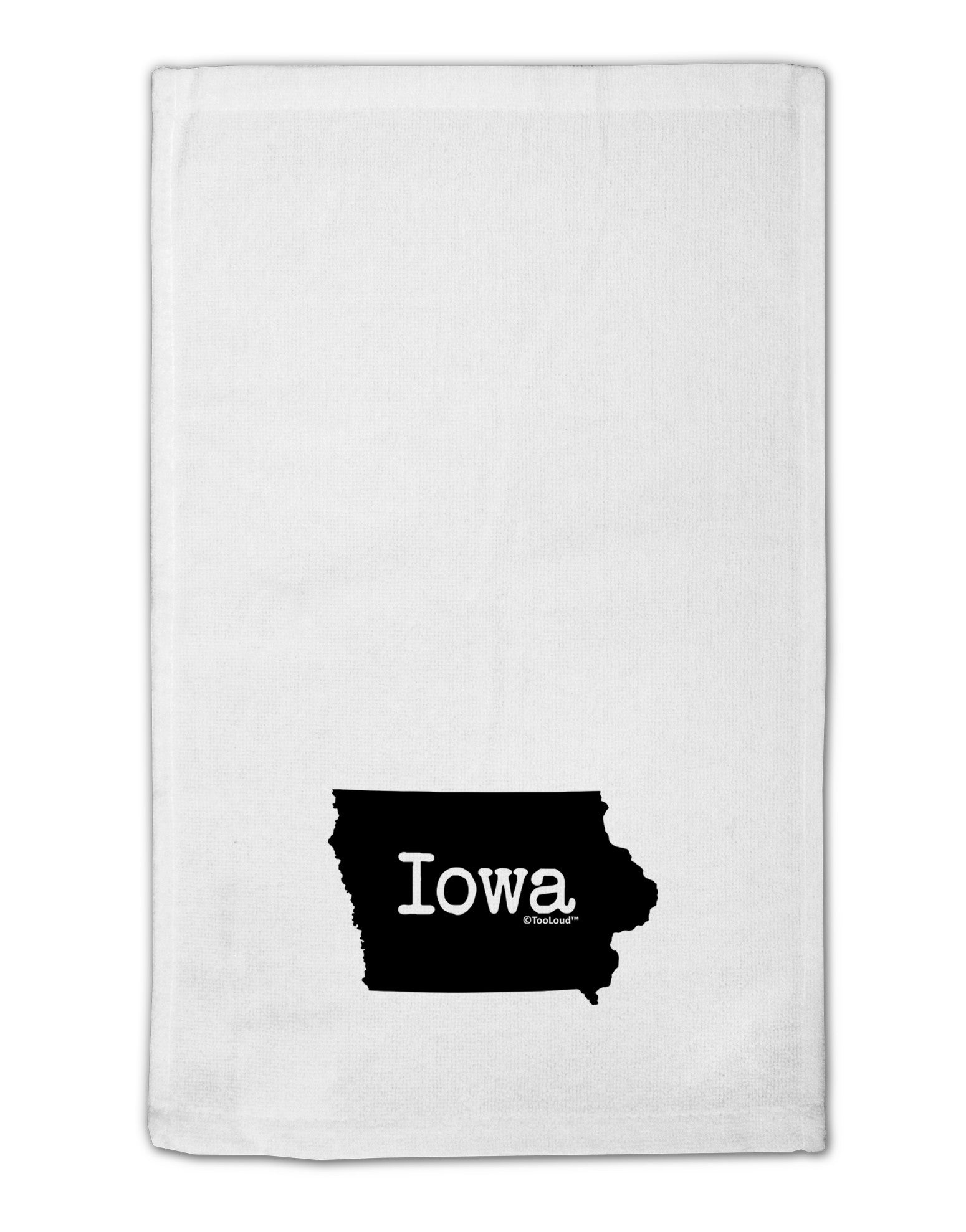 Iowa - United States Shape 11&#x22;x18&#x22; Dish Fingertip Towel-Fingertip Towel-TooLoud-White-Davson Sales