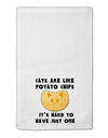 Cats Are Like Potato Chips 11&#x22;x18&#x22; Dish Fingertip Towel by TooLoud-Fingertip Towel-TooLoud-White-Davson Sales