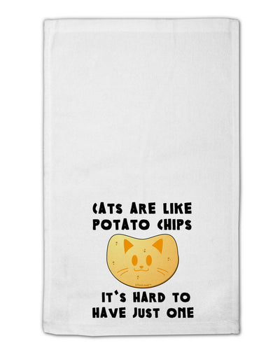 Cats Are Like Potato Chips 11&#x22;x18&#x22; Dish Fingertip Towel by TooLoud-Fingertip Towel-TooLoud-White-Davson Sales