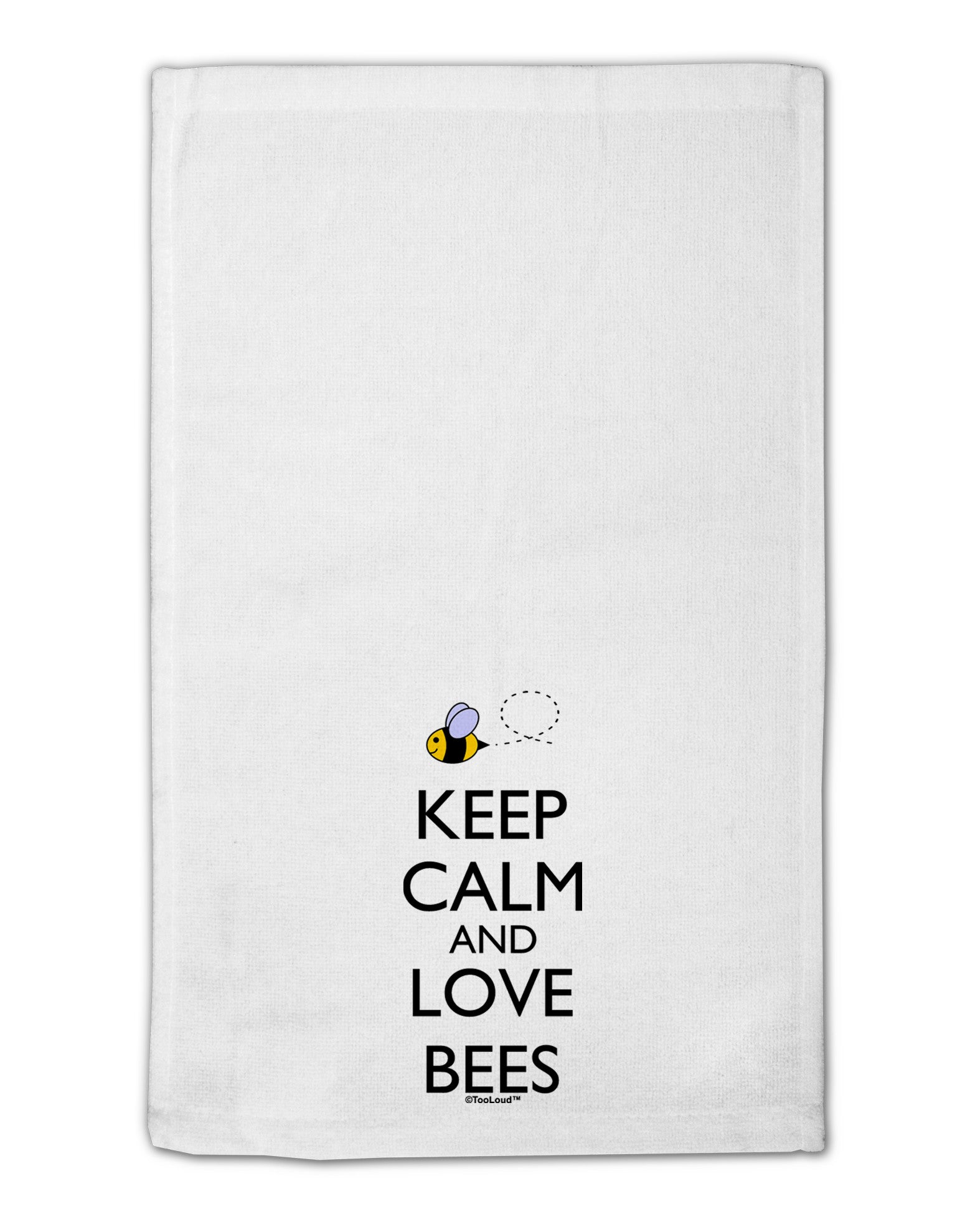 Keep Calm and Love Bees Color 11&#x22;x18&#x22; Dish Fingertip Towel-Fingertip Towel-TooLoud-White-Davson Sales