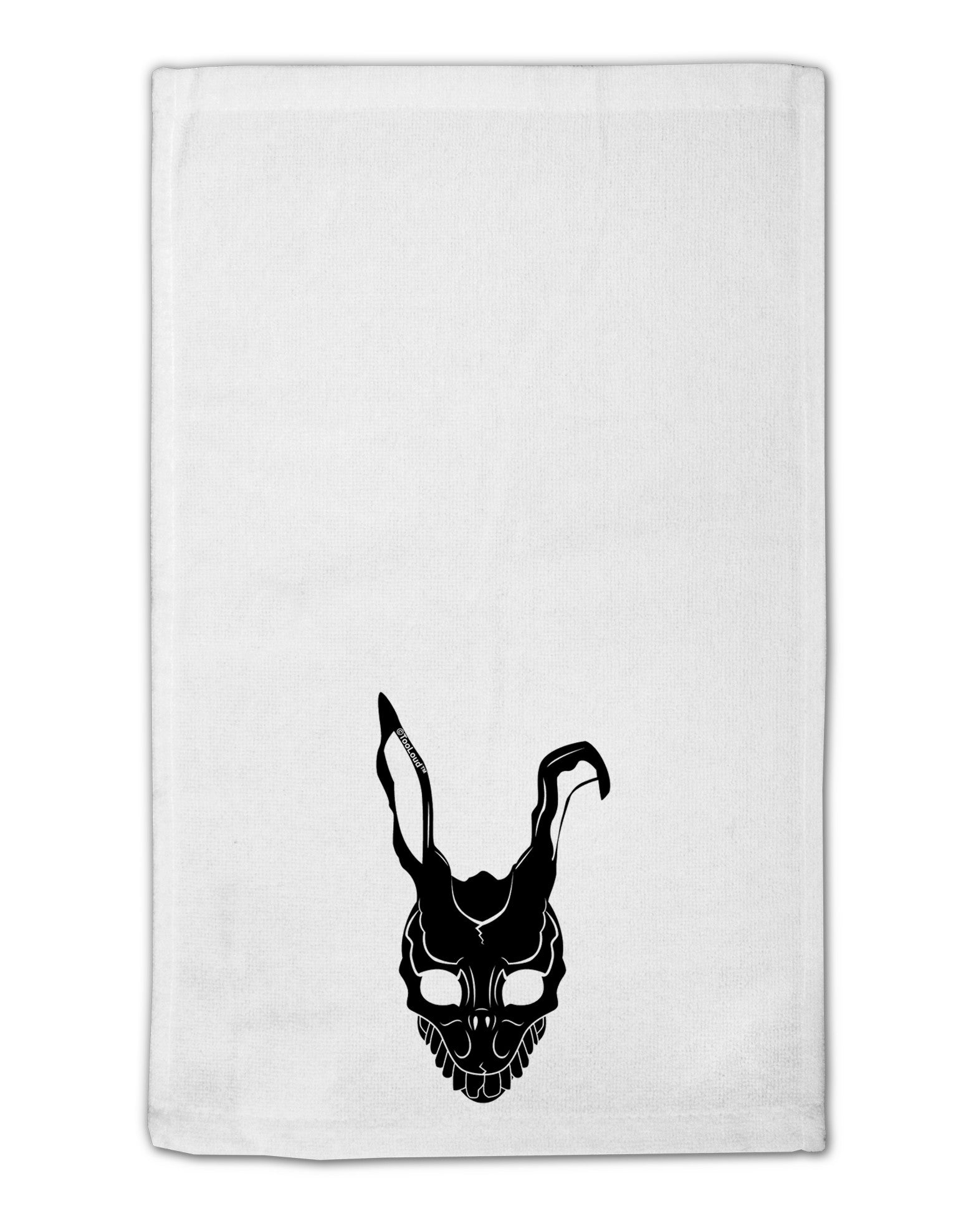 Scary Bunny Face Black 11&#x22;x18&#x22; Dish Fingertip Towel-Fingertip Towel-TooLoud-White-Davson Sales