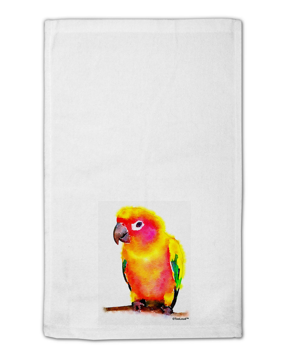 Sun Conure Parrot Watercolor 11&#x22;x18&#x22; Dish Fingertip Towel-Fingertip Towel-TooLoud-White-Davson Sales