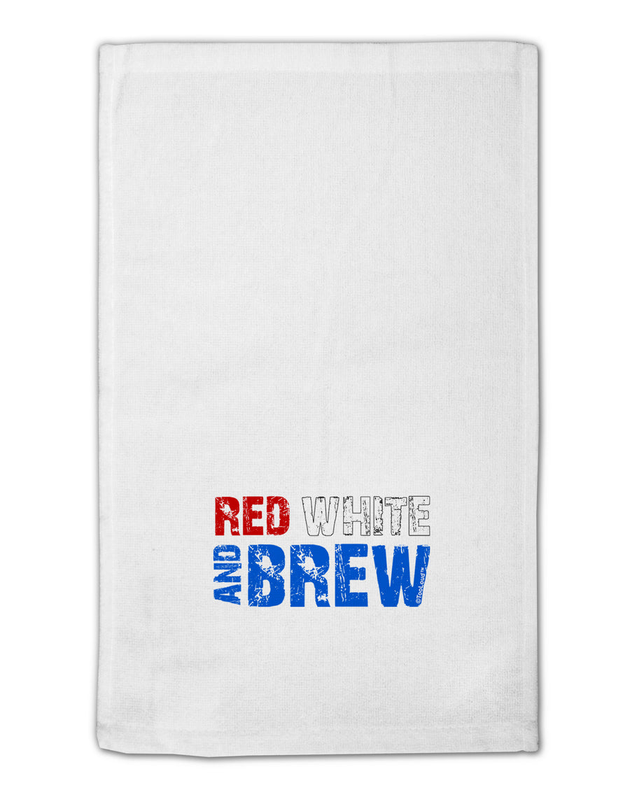 Red White and Brew Color 11&#x22;x18&#x22; Dish Fingertip Towel by TooLoud-Fingertip Towel-TooLoud-White-Davson Sales