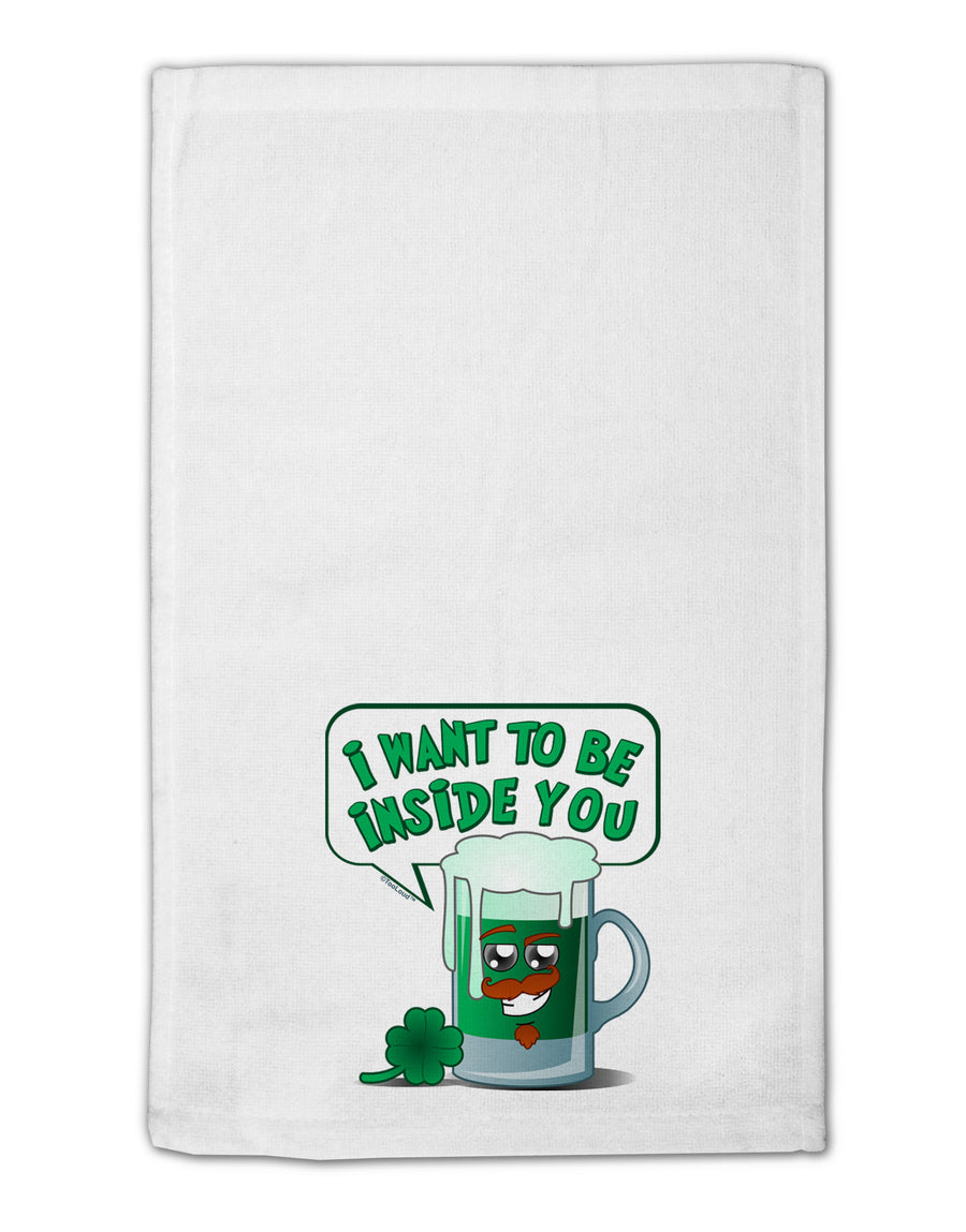 Green Beer - Inside You 11&#x22;x18&#x22; Dish Fingertip Towel-Fingertip Towel-TooLoud-White-Davson Sales