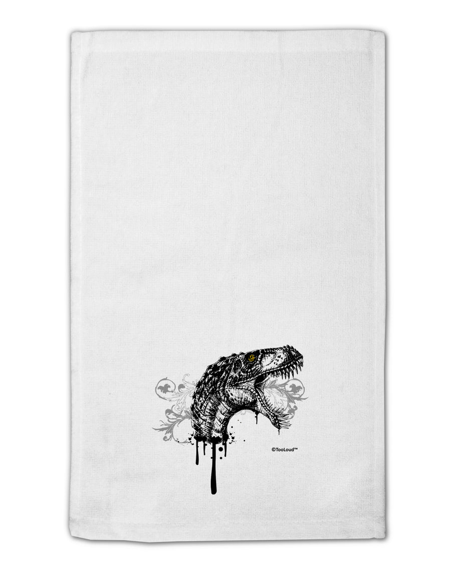 Artistic Ink Style Dinosaur Head Design 11&#x22;x18&#x22; Dish Fingertip Towel by TooLoud-Fingertip Towel-TooLoud-White-Davson Sales