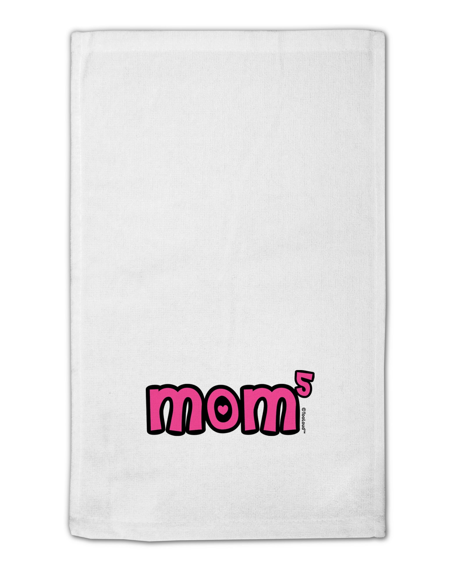 Mom to the Fifth Power - Cute Mom of 5 Design 11&#x22;x18&#x22; Dish Fingertip Towel by TooLoud-Fingertip Towel-TooLoud-White-Davson Sales