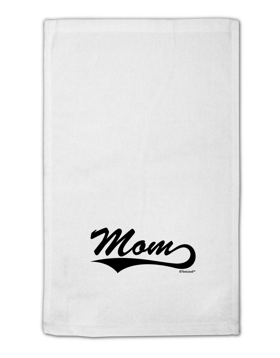 Mom - Sports Tail Script 11&#x22;x18&#x22; Dish Fingertip Towel by TooLoud-Fingertip Towel-TooLoud-White-Davson Sales