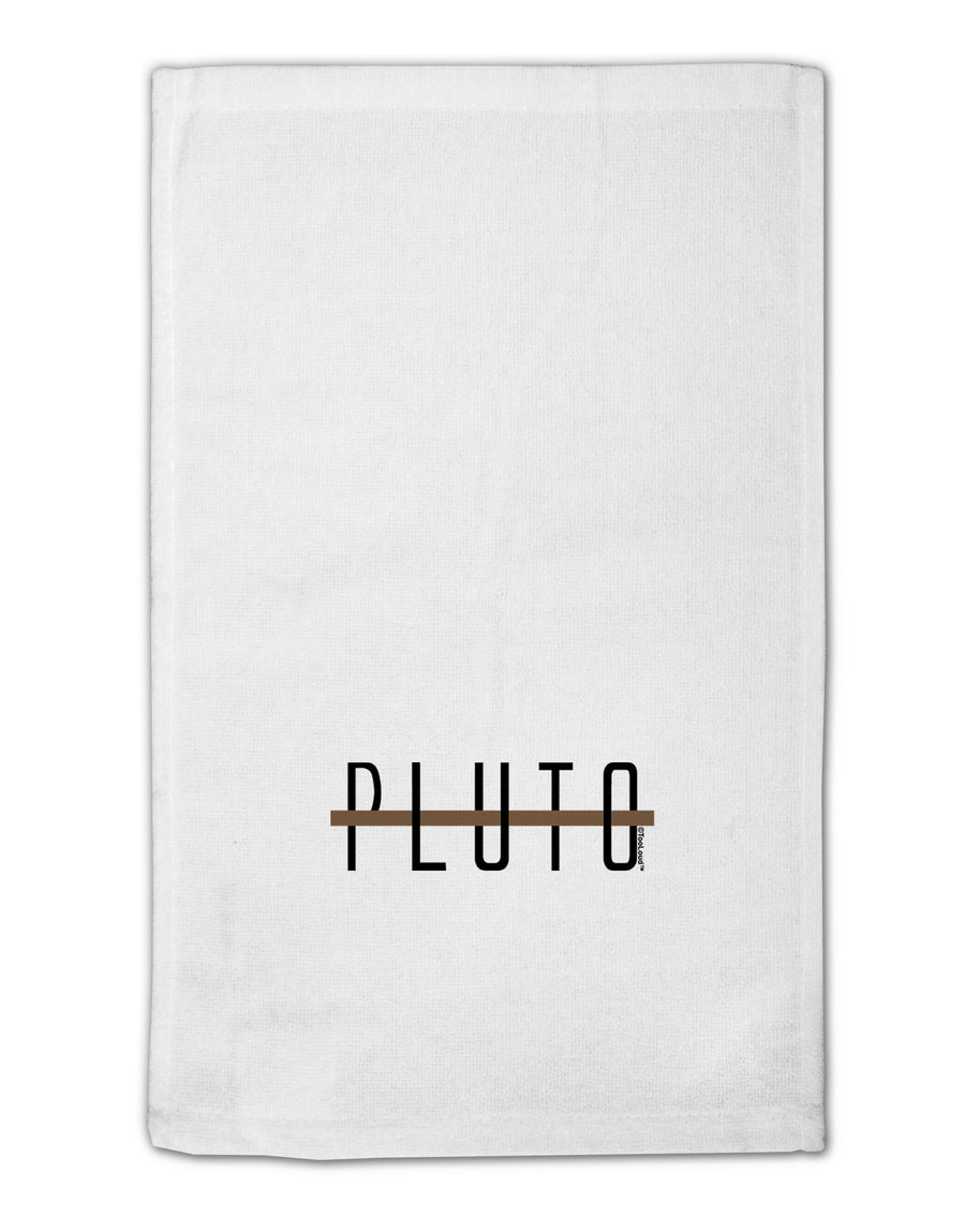 Planet Pluto Text Only 11&#x22;x18&#x22; Dish Fingertip Towel by TooLoud-Fingertip Towel-TooLoud-White-Davson Sales