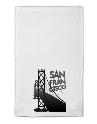 San Francisco Text Bay Bridge 11&#x22;x18&#x22; Dish Fingertip Towel-Fingertip Towel-TooLoud-White-Davson Sales