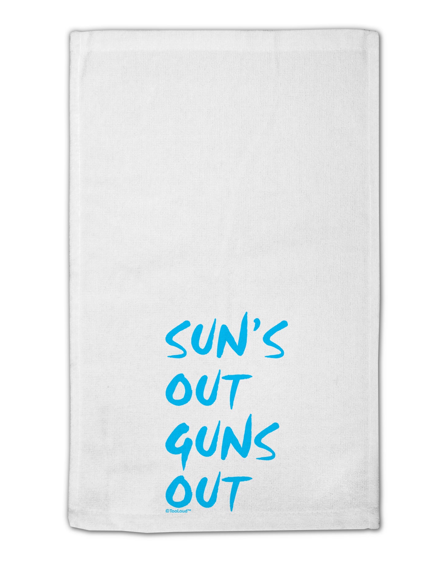 Suns Out Guns Out - Blue 11&#x22;x18&#x22; Dish Fingertip Towel-Fingertip Towel-TooLoud-White-Davson Sales