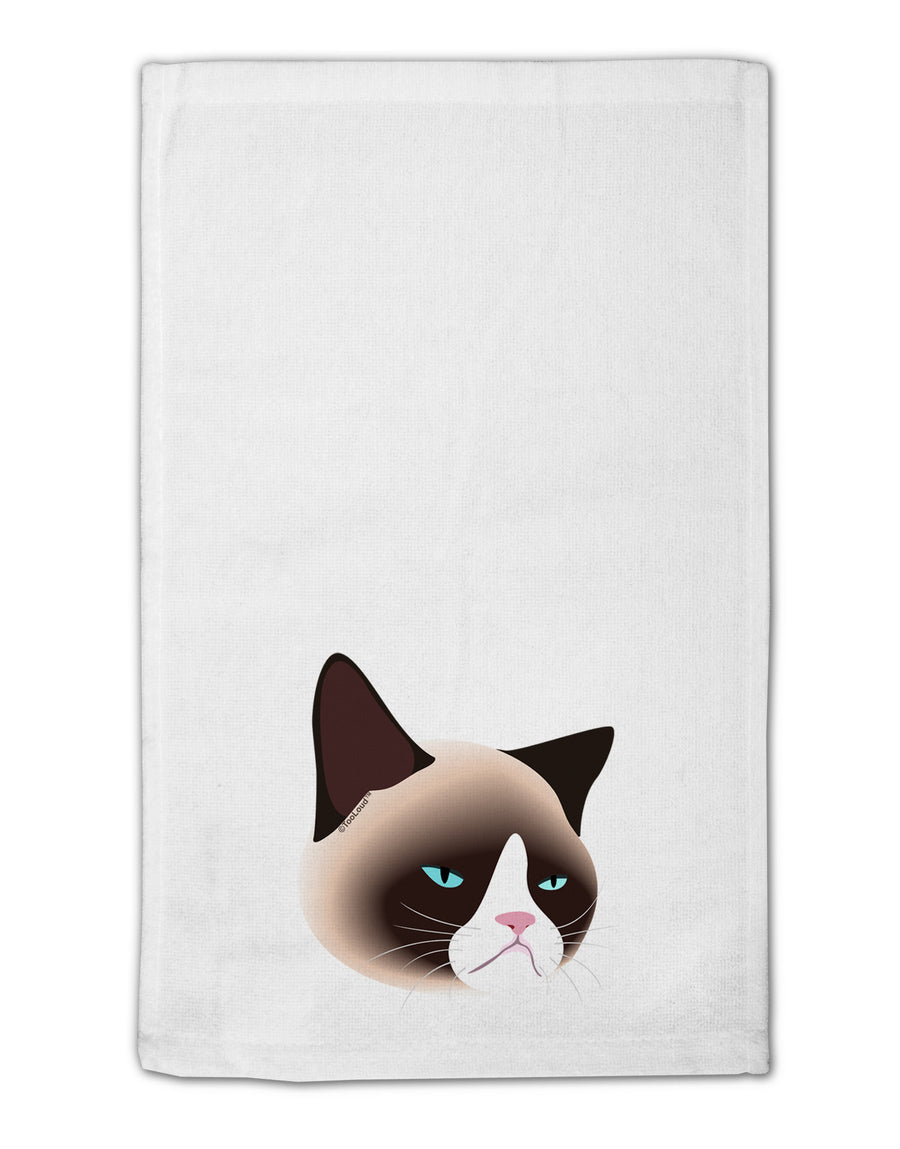 Cute Disgruntled Siamese Cat 11&#x22;x18&#x22; Dish Fingertip Towel-Fingertip Towel-TooLoud-White-Davson Sales