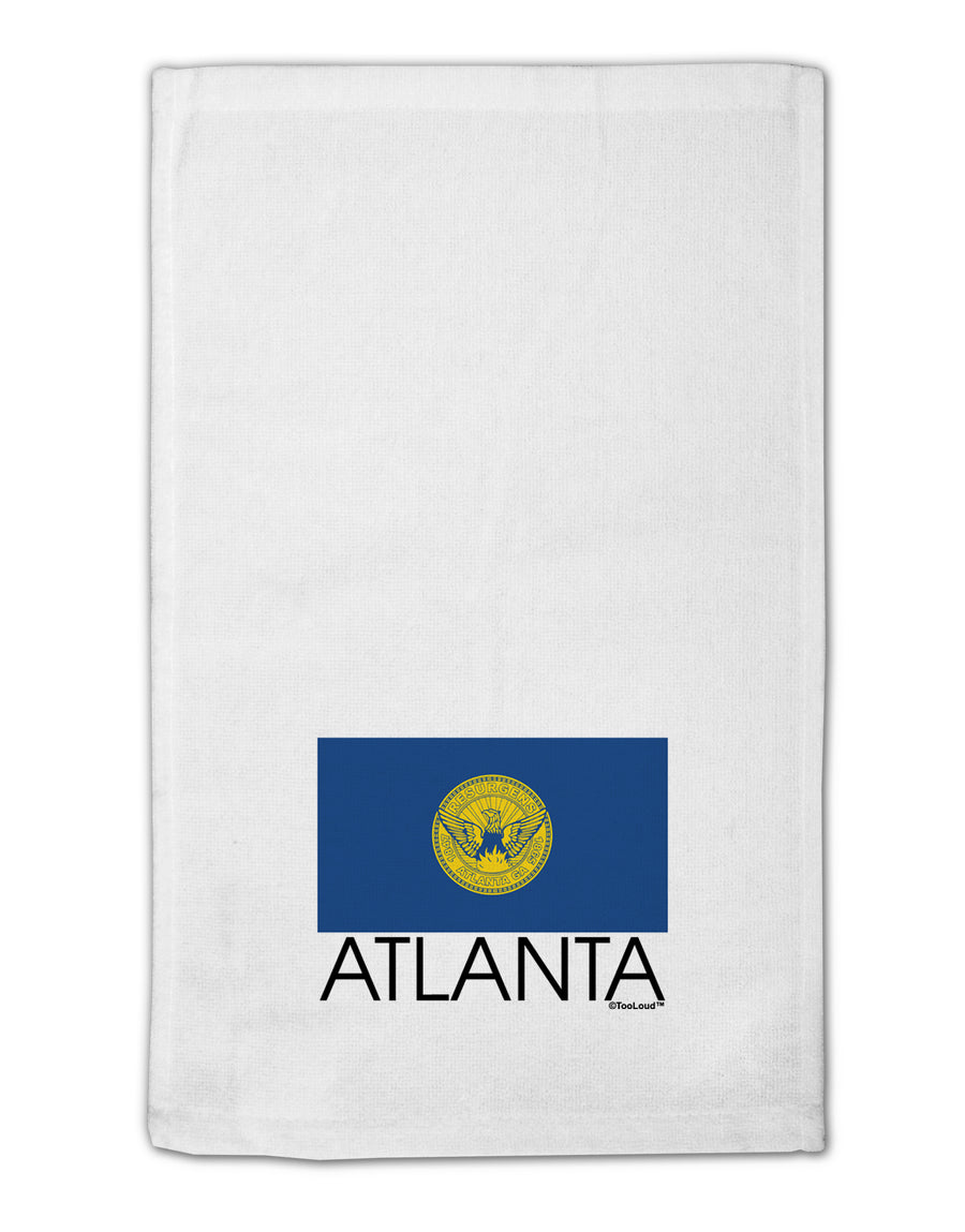 Atlanta Georgia Flag Text 11&#x22;x18&#x22; Dish Fingertip Towel by TooLoud-Fingertip Towel-TooLoud-White-Davson Sales