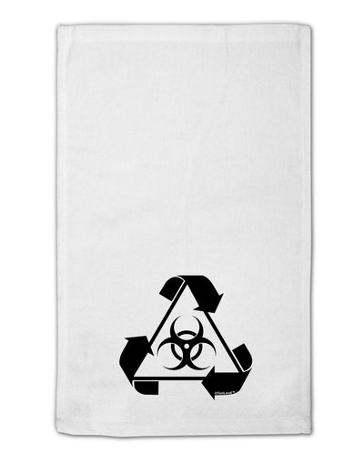 Recycle Biohazard Sign Black and White 11&#x22;x18&#x22; Dish Fingertip Towel by TooLoud-Fingertip Towel-TooLoud-White-Davson Sales