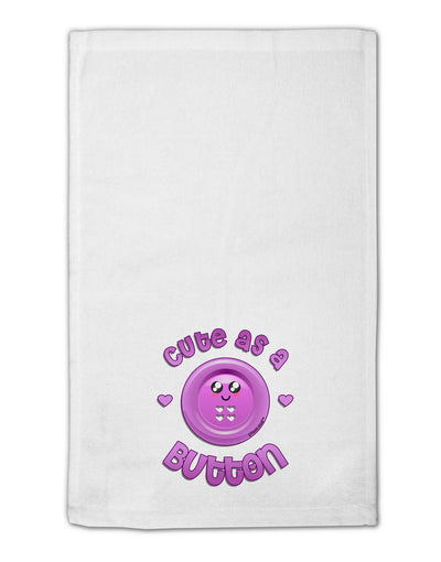 Cute As A Button Smiley Face 11&#x22;x18&#x22; Dish Fingertip Towel-Fingertip Towel-TooLoud-White-Davson Sales