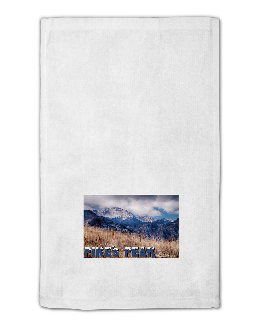 Pikes Peak CO Mountains Text 11&#x22;x18&#x22; Dish Fingertip Towel by TooLoud-Fingertip Towel-TooLoud-White-Davson Sales