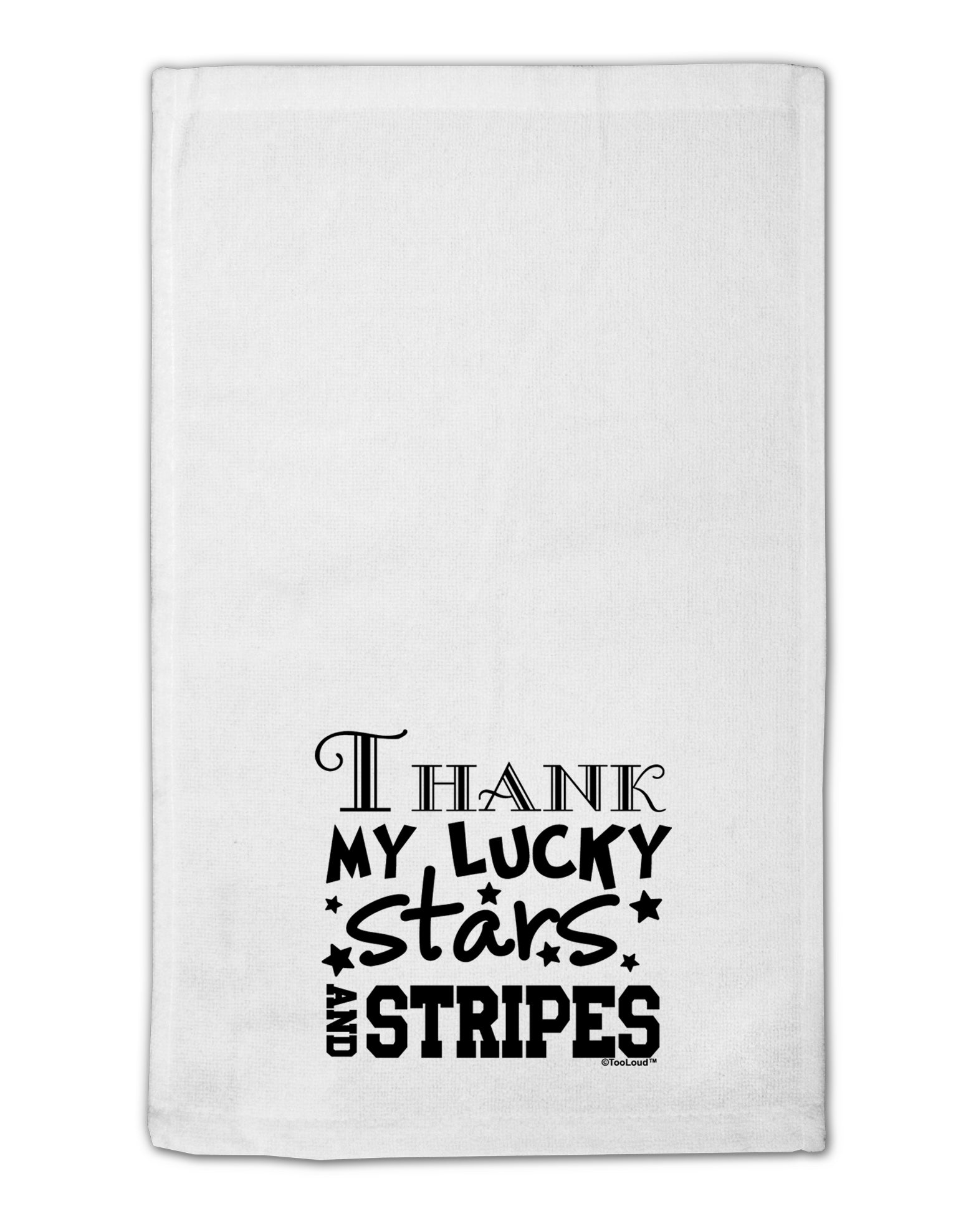 Thank My Lucky Stars and Stripes 11&#x22;x18&#x22; Dish Fingertip Towel by TooLoud-Fingertip Towel-TooLoud-White-Davson Sales