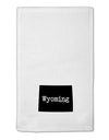 Wyoming - United States Shape 11&#x22;x18&#x22; Dish Fingertip Towel-Fingertip Towel-TooLoud-White-Davson Sales