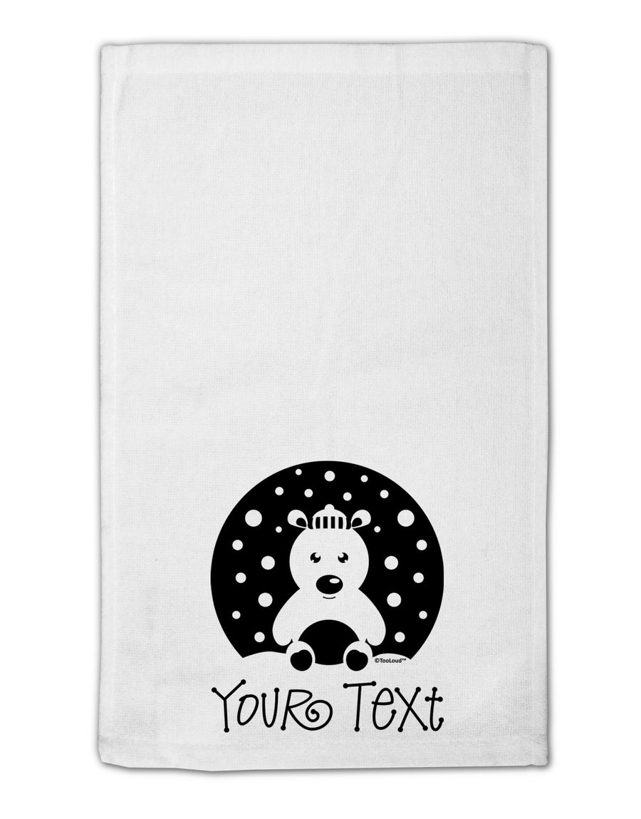 Personalized Matching Polar Bear Family Design - Your Text 11&#x22;x18&#x22; Dish Fingertip Towel-Fingertip Towel-TooLoud-White-Davson Sales