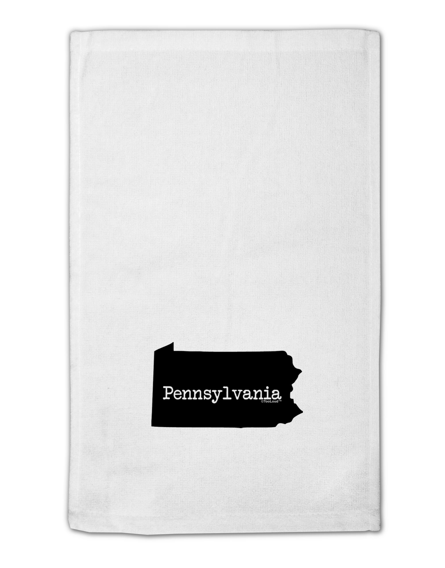 Pennsylvania - United States Shape 11&#x22;x18&#x22; Dish Fingertip Towel by TooLoud-Fingertip Towel-TooLoud-White-Davson Sales