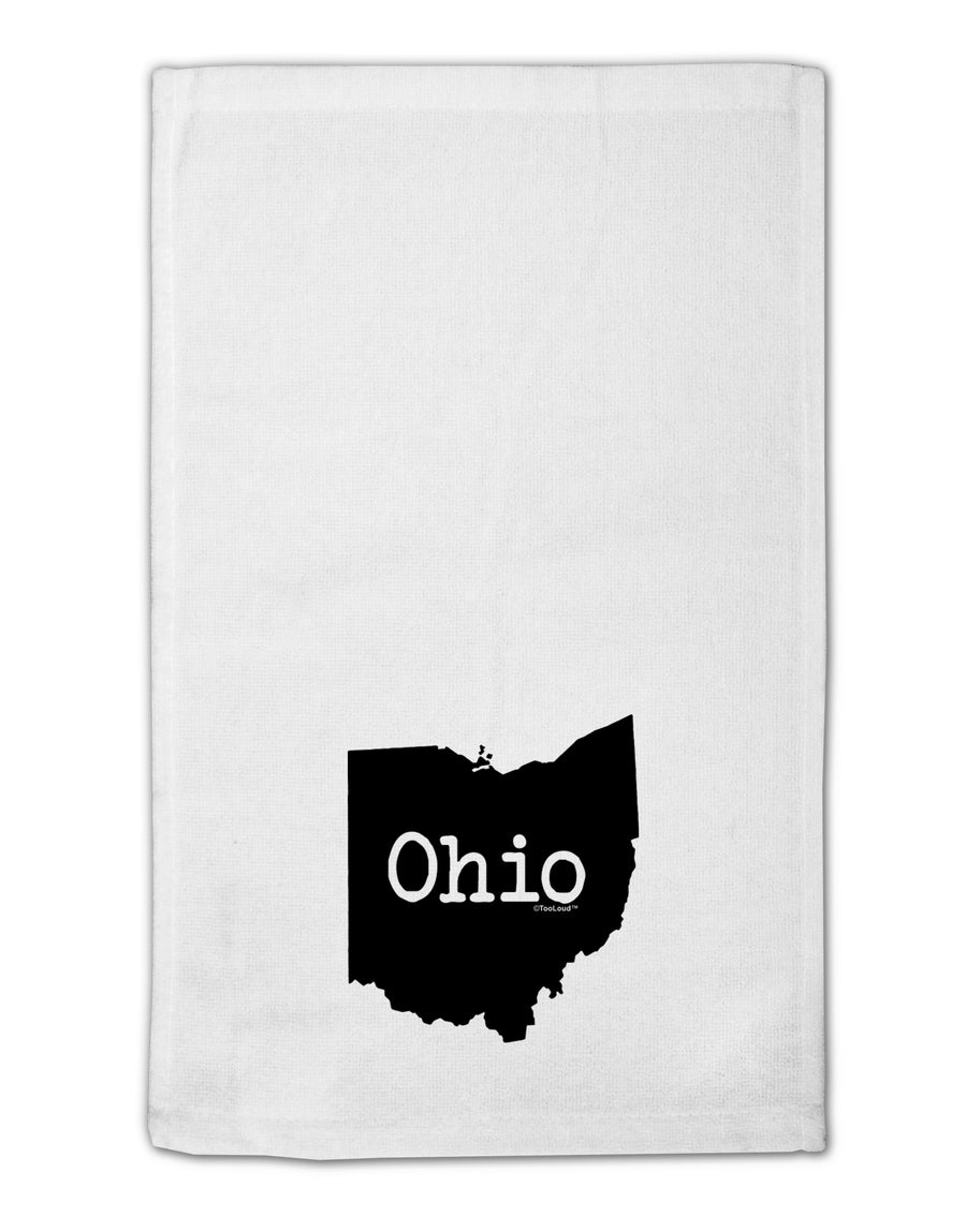 Ohio - United States Shape 11&#x22;x18&#x22; Dish Fingertip Towel by TooLoud-Fingertip Towel-TooLoud-White-Davson Sales