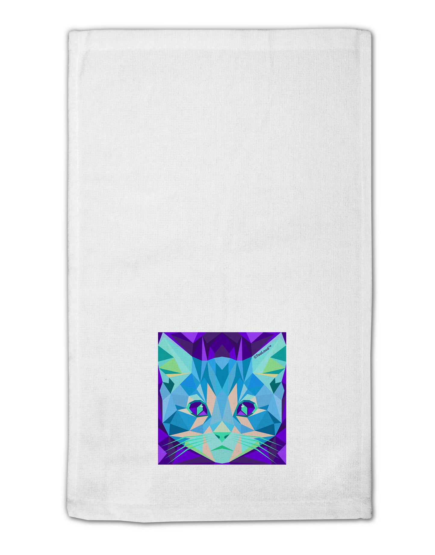Geometric Kitty Inverted 11&#x22;x18&#x22; Dish Fingertip Towel-Fingertip Towel-TooLoud-White-Davson Sales