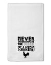 A Woman With Chickens 11&#x22;x18&#x22; Dish Fingertip Towel by TooLoud-Fingertip Towel-TooLoud-White-Davson Sales