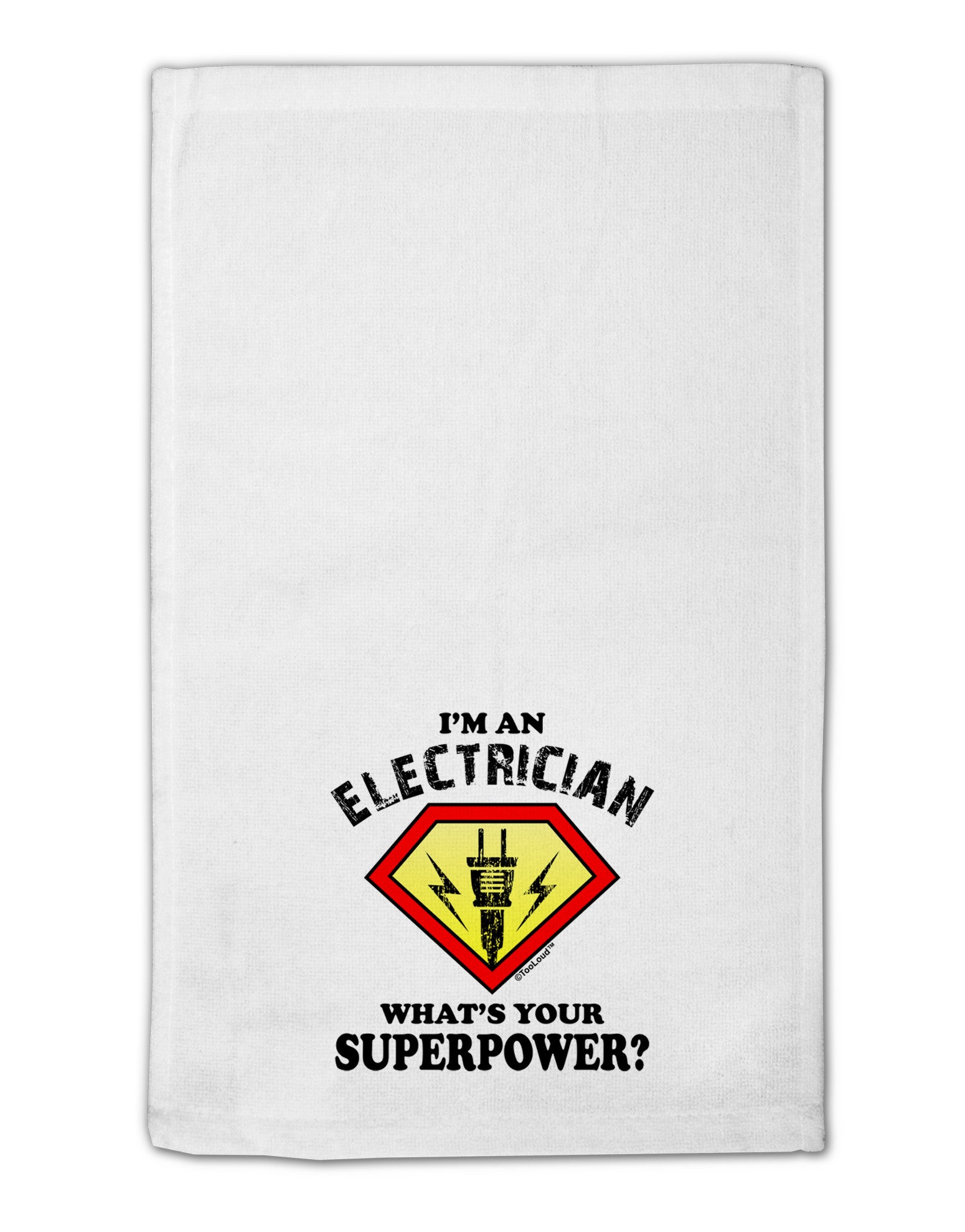 Electrician - Superpower 11&#x22;x18&#x22; Dish Fingertip Towel-Fingertip Towel-TooLoud-White-Davson Sales
