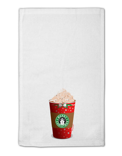 Merry Christmas Latte Cup 11&#x22;x18&#x22; Dish Fingertip Towel-Fingertip Towel-TooLoud-White-Davson Sales