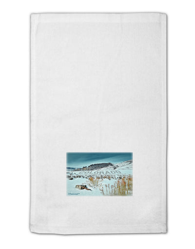 CO Snow Scene Text 11&#x22;x18&#x22; Dish Fingertip Towel-Fingertip Towel-TooLoud-White-Davson Sales