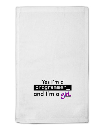 TooLoud Yes I am a Programmer Girl 11&#x22;x18&#x22; Dish Fingertip Towel-Fingertip Towel-TooLoud-White-Davson Sales